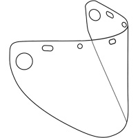 Dynamic Die Cut Formed Faceshield Visor, Polycarbonate, Clear Tint Distribution Jean Lapalme