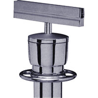 Support d'enseigne pour poteau portable, Chrome satin&eacute; Distribution Jean Lapalme