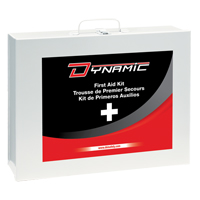 Trousse de premiers soins industrielle pour usage g&eacute;n&eacute;ral Dynamic, Dispositif m&eacute;dical Classe 1, Boîte en m&eacute;tal Distribution Jean Lapalme