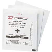 Gaze Dynamic, Tampon, 3" lo x 3" la, St&eacute;rile, Dispositif m&eacute;dical Classe 1 Distribution Jean Lapalme