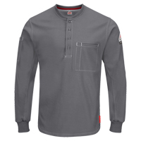 Chemises Henley Excel FR &agrave; manches longues, Petit, Gris Distribution Jean Lapalme