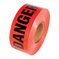 Ruban renforc&eacute; pour barricade, Anglais, 3" la x 500' lo, 5 mils, Noir/rouge Distribution Jean Lapalme