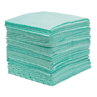 Feuilles absorbantes li&eacute;es de premi&egrave;re qualit&eacute;, Mati&egrave;res dangereuses, 15" x 18", 30 gal. d'absorption Distribution Jean Lapalme