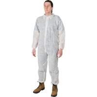 Coveralls, Medium, White, Polypropylene Distribution Jean Lapalme