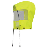 6037H Capuchon pour manteau de s&eacute;curit&eacute; imperm&eacute;able pour le contr&ocirc;le de la circulation, Jaune lime haute visibilit&eacute;, Polyester Distribution Jean Lapalme