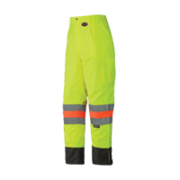 6039 Traffic Control Waterproof Safety Pant, Polyester, X-Small, High Visibility Lime-Yellow Distribution Jean Lapalme