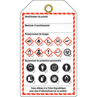 &eacute;tiquettes pour le milieu de travail, Papier cartonn&eacute;, 3-3/8" la x 5-3/4" h, Français Distribution Jean Lapalme