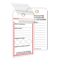 &eacute;tiquettes SGH auto-plastifiantes pour le milieu de travail, Papier cartonn&eacute;, 3" la x 6" h, Français Distribution Jean Lapalme
