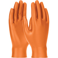 Grippaz Skins Ambidextrous Disposable Gloves, Small, Nitrile, 6-mil, Powder-Free, Orange Distribution Jean Lapalme