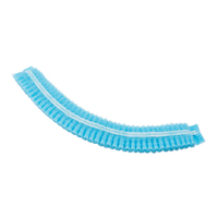 Pleated Bouffant Cap, Polypropylene, 21", Blue Distribution Jean Lapalme