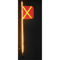 Safety Whip&reg; Heavy-Duty LED Whips, Hitch Mount, 6 High, Orange with Reflective Distribution Jean Lapalme