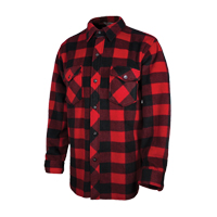 Plaid Solar Fleece Shirt, Men's, Large, Red Distribution Jean Lapalme