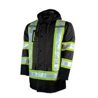Parka de s&eacute;curit&eacute; doubl&eacute;, Noir, Grand Distribution Jean Lapalme