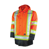 Parka de s&eacute;curit&eacute; doubl&eacute;, Orange haute visibilit&eacute;, Grand Distribution Jean Lapalme
