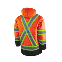 Parka de s&eacute;curit&eacute; doubl&eacute;, Orange haute visibilit&eacute;, Grand Distribution Jean Lapalme