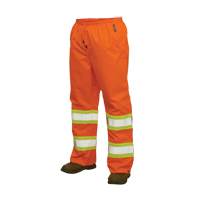 Pantalons imperm&eacute;ables de s&eacute;curit&eacute; 300 deniers, Polyester, Grand, Orange haute visibilit&eacute; Distribution Jean Lapalme