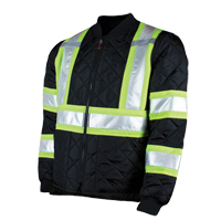 Manteau de s&eacute;curit&eacute; matelass&eacute;, Polyester, Noir, Grand Distribution Jean Lapalme