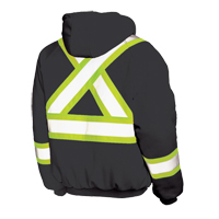Chandail avec capuchon de s&eacute;curit&eacute;, Polyester, Grand, Noir Distribution Jean Lapalme