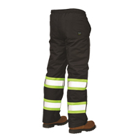 Pantalons &agrave; enfiler de s&eacute;curit&eacute; doubl&eacute;s, Polyester, Grand, Noir Distribution Jean Lapalme