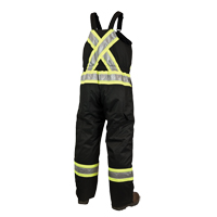 Salopettes de s&eacute;curit&eacute; doubl&eacute;e, Polyester/Polyur&eacute;thane, Grand, Noir Distribution Jean Lapalme