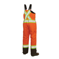 Salopettes de s&eacute;curit&eacute; doubl&eacute;e, Polyester/Polyur&eacute;thane, Grand, Orange haute visibilit&eacute; Distribution Jean Lapalme