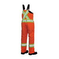Salopettes de s&eacute;curit&eacute; doubl&eacute;e, Polyester/Polyur&eacute;thane, Grand, Orange haute visibilit&eacute; Distribution Jean Lapalme
