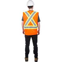 Veste de s&eacute;curit&eacute; pour la circulation, Orange haute visibilit&eacute;, Moyen, Polyester Distribution Jean Lapalme