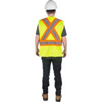 Veste de s&eacute;curit&eacute; pour la circulation, Jaune lime haute visibilit&eacute;, Moyen, Polyester Distribution Jean Lapalme