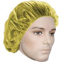 Bouffant Caps, Polypropylene, 24", Yellow Distribution Jean Lapalme