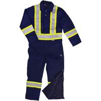 Combinaison en toile avec bandes r&eacute;fl&eacute;chissantes, Petit, Bleu marin Distribution Jean Lapalme