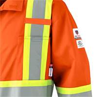7702 FR Hi-Vis Safety Coveralls, Size 36, Orange Distribution Jean Lapalme