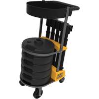 PLUS Barrier Post Cart Kit with Tray, 75' L, Metal, Black Distribution Jean Lapalme