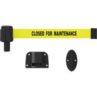 PLUS Wall Mount Barrier System, Plastic, Screw Mount, 15', Yellow Tape Distribution Jean Lapalme