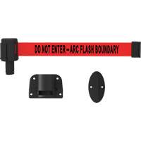 PLUS Wall Mount Barrier System, Plastic, Screw Mount, 15', Red Tape Distribution Jean Lapalme