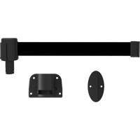PLUS Wall Mount Barrier System, Plastic, Screw Mount, 15', Black Tape Distribution Jean Lapalme