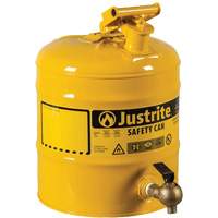 Safety Shelf Can, Type I, Steel, 5 US gal., Yellow, FM Approved Distribution Jean Lapalme