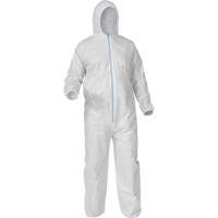 Protective Coveralls, Medium, White, Microporous Distribution Jean Lapalme