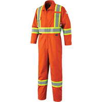 7702 Arc Flash Hi-Vis Safety Coveralls, Size 62, Orange, 10 cal/cm² Distribution Jean Lapalme
