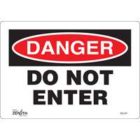 "Do Not Enter" Sign, 7" x 10", Vinyl, English Distribution Jean Lapalme