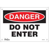 "Do Not Enter" Sign, 7" x 10", Aluminum, English Distribution Jean Lapalme