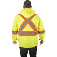 RZ1000 Rain Jacket, Polyester, Small, High Visibility Lime-Yellow Distribution Jean Lapalme