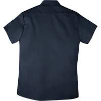 Chemise de travail &agrave; manches courtes en tissu crois&eacute; avec boutons-pression, Hommes, Petit, Bleu marine Distribution Jean Lapalme