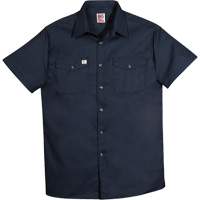 Chemise de travail &agrave; manches courtes en tissu crois&eacute;, Hommes, 4T-Grand, Bleu marine Distribution Jean Lapalme