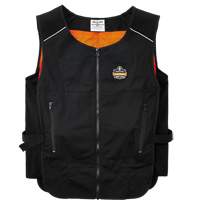 Veste de refroidissement &agrave; changement de phase l&eacute;g&egrave;re avec sachets 6260 Chill-Its, Petit/Moyen, Noir Distribution Jean Lapalme
