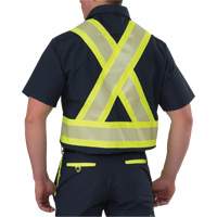 Ripstop High Visibility Short Sleeved Shirt, Polyester, Small, Navy Blue Distribution Jean Lapalme