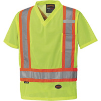 5997 High Visibility Safety T-Shirt, Polyester, Small, High Visibility Lime-Yellow Distribution Jean Lapalme