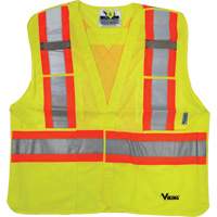 Safety Vest, High Visibility Lime-Yellow, 2X-Large/3X-Large, Polyester Distribution Jean Lapalme