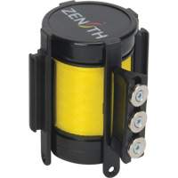 Cassette de ruban magn&eacute;tique pour barri&egrave;re de contr&ocirc;le des foules personnalis&eacute;e, 12', Ruban Jaune Distribution Jean Lapalme