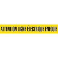 Barricade Tape, French, 3" W x 1000' L, 2 mils, Black on Yellow Distribution Jean Lapalme