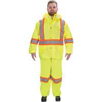 RZ1000 Rain Suit, Polyester, Small, High Visibility Lime-Yellow Distribution Jean Lapalme